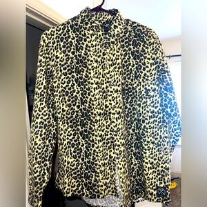 Leopard Print Long Sleeve Button Down